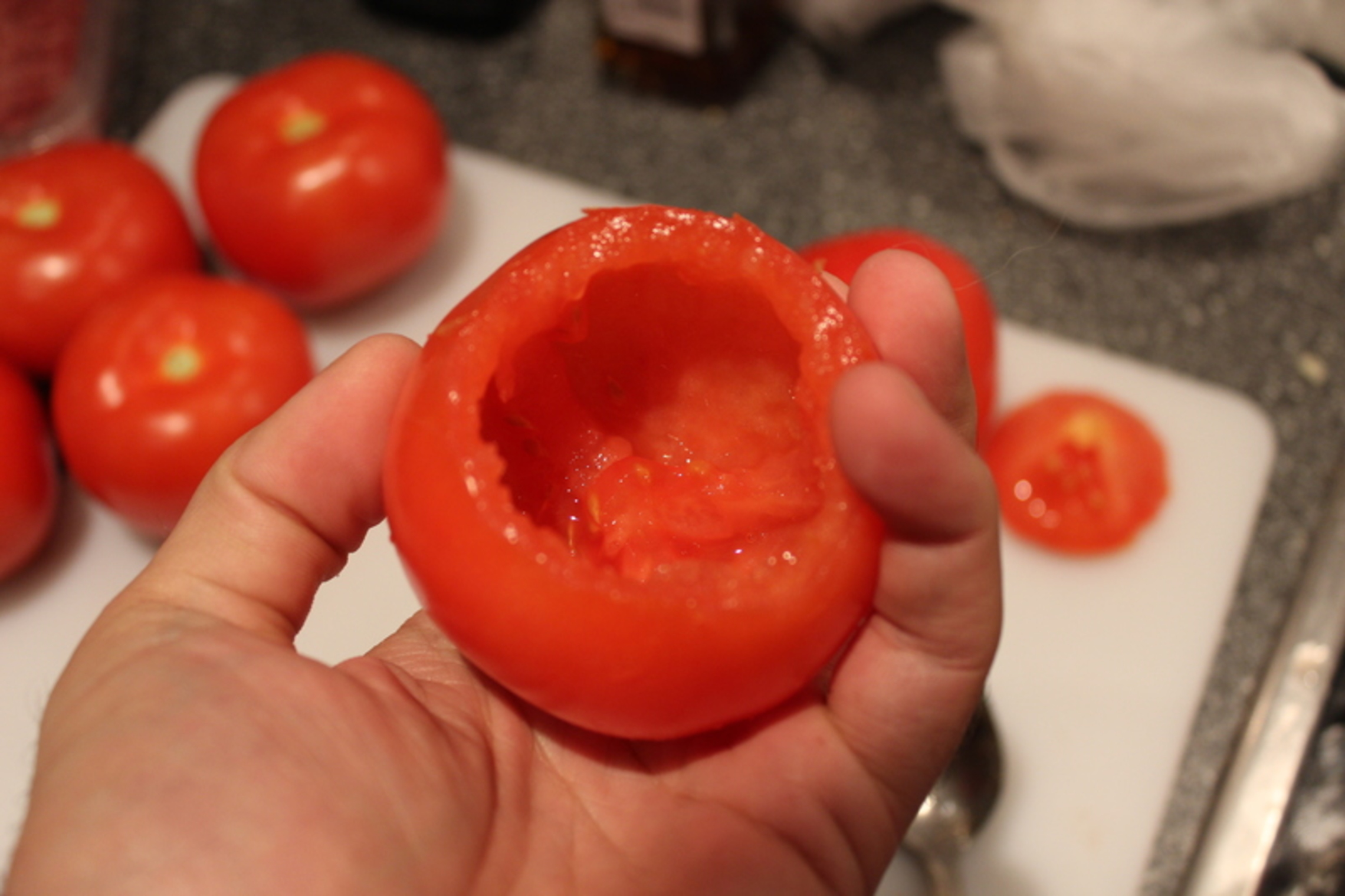 Emptied tomatoes